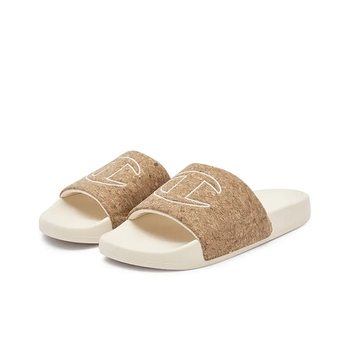 Champion Campus Slide Slippers Unisex Light Khaki-2
