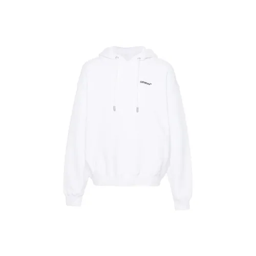 OFF-WHITE Logo-embroidered Organic Cotton Hoodie