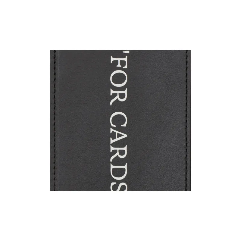 OFF WHITE Quote Bookish Key Ring Card Case Black-2
