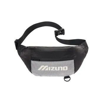 Mizuno HERITAGE Series Nylon Sling Bag, Fanny Pack Regular Unisex Black