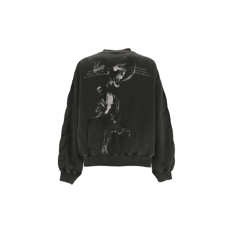 OFF WHITE Logo Printed Crewneck Sweatshirt-1