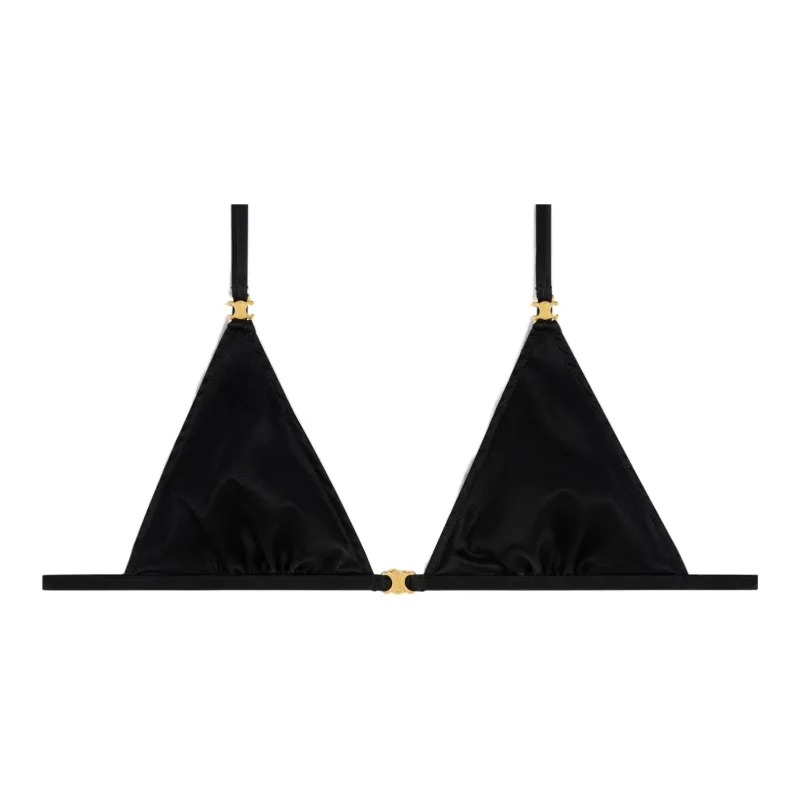 CELINE Triomphe Triangle Bra In Silk-0