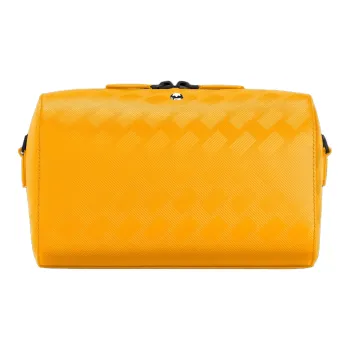 MONTBLANC Leather Shoulder Bag, Crossbody Bag Large Size Unisex Warm Ginger Yellow