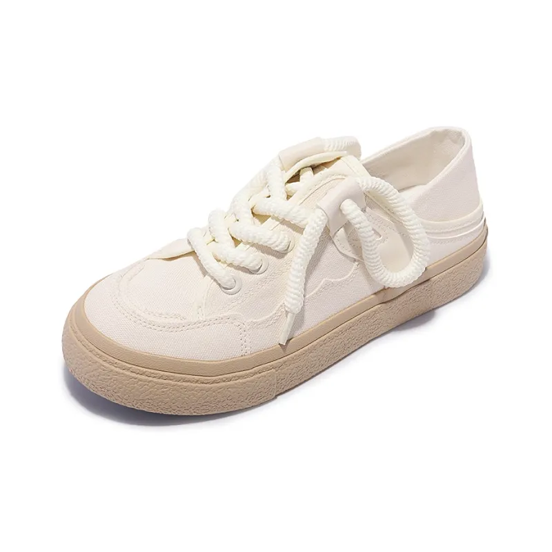 Miss Zhang Wear-Resistant Low-Top Skateboard Shoes Women's Beige-11