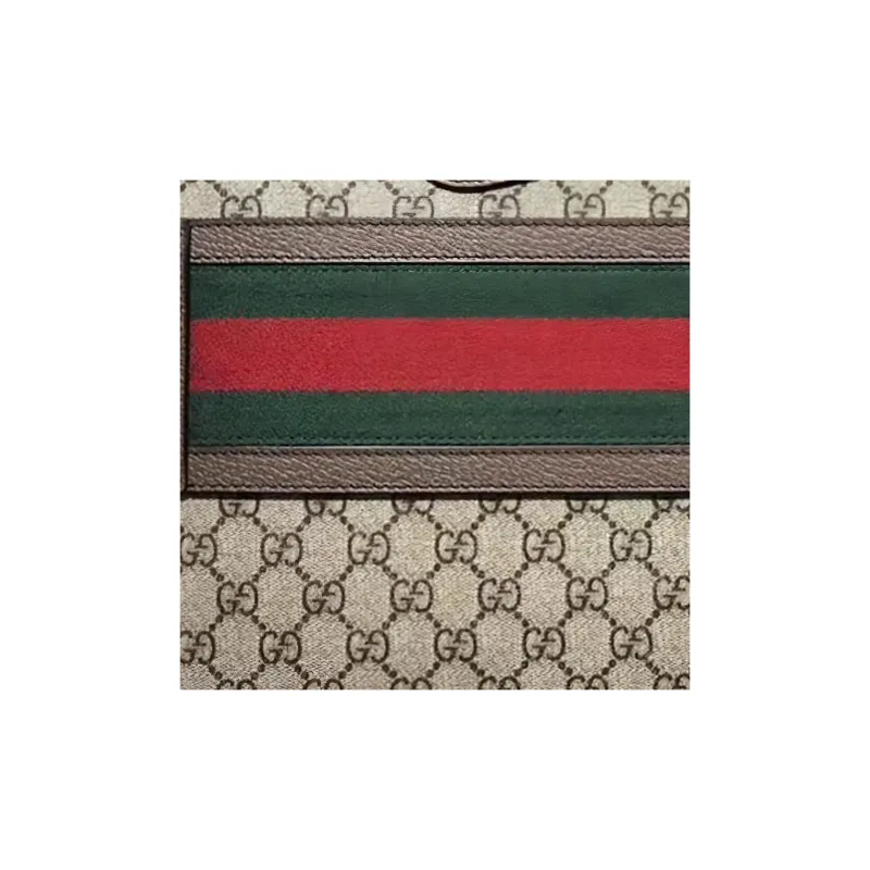 GUCCI Leather Canvas Briefcase Shoulder Bag Crossbody Bag Handbag Men's Ebony Brown-4