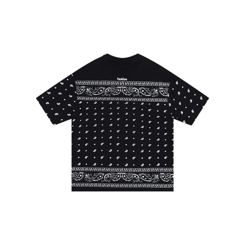 PAULASARA Short Sleeved T Shirts Unisex Black-1