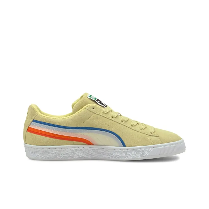 PUMA Suede Triplex Tech Lightweight Breathable Quick Dry Low-Top Skateboard Shoes Unisex Light Yellow-1