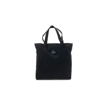 Vivienne Westwood Recycled Nylon Tote Bag Shopping Bag Handbag Regular Women's Black