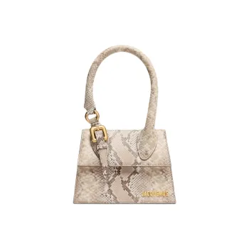 Jacquemus Calfskin Shoulder Bag Crossbody Bag Handbag Medium Size Women's Light Brown