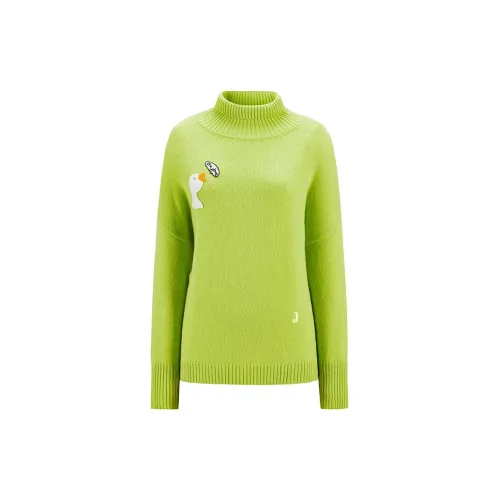 URLAZH Cashmere Sweaters Women's Yellow/Green