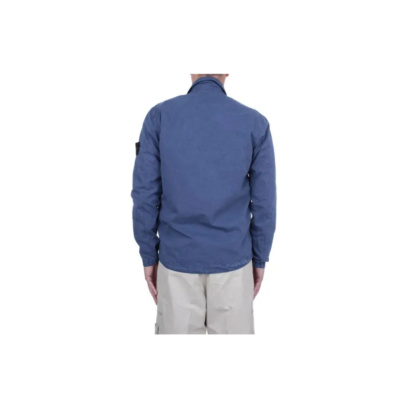 STONE ISLAND Zip Up Long Sleeved Shirt-4