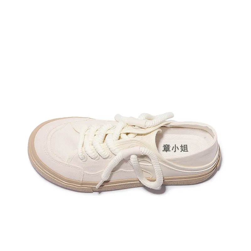 Miss Zhang Wear-Resistant Low-Top Skateboard Shoes Women's Beige-14