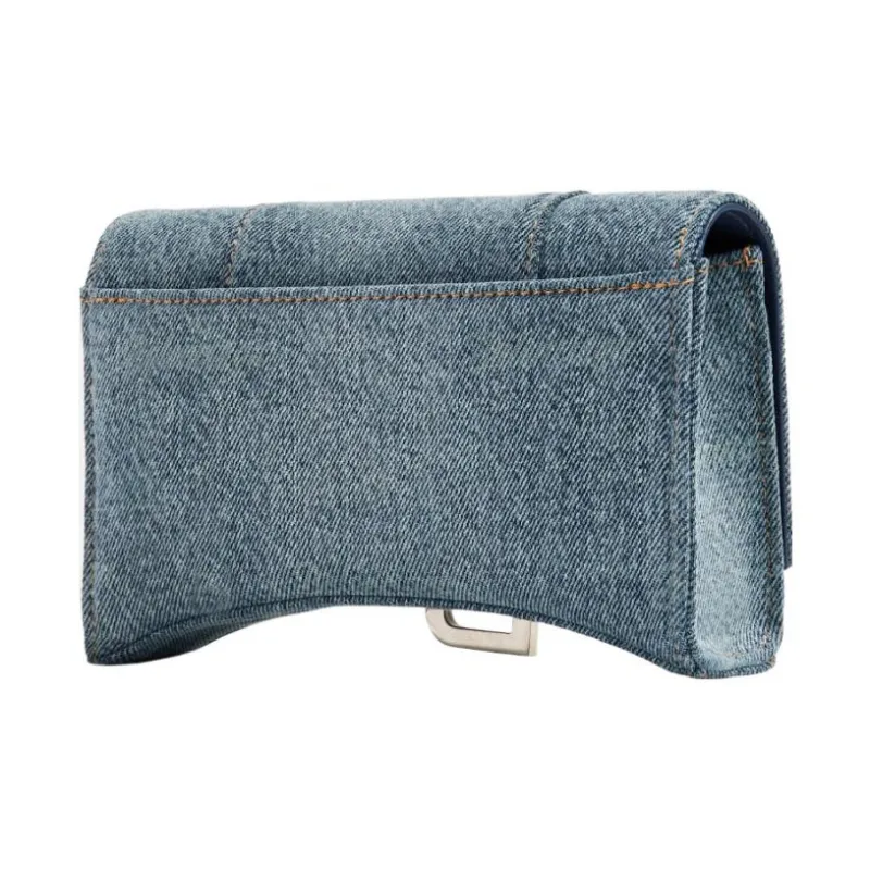 Balenciaga Denim Hourglass Bag, Crossbody Bag, Shoulder Bag Women's Denim Blue-2