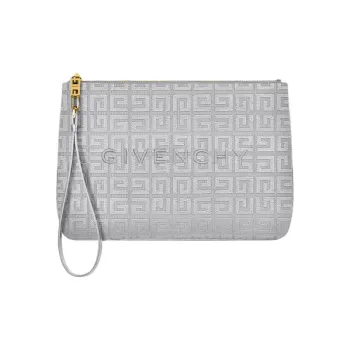 Givenchy 4G Cow Leather Travel Bags Clutches Women's Gray