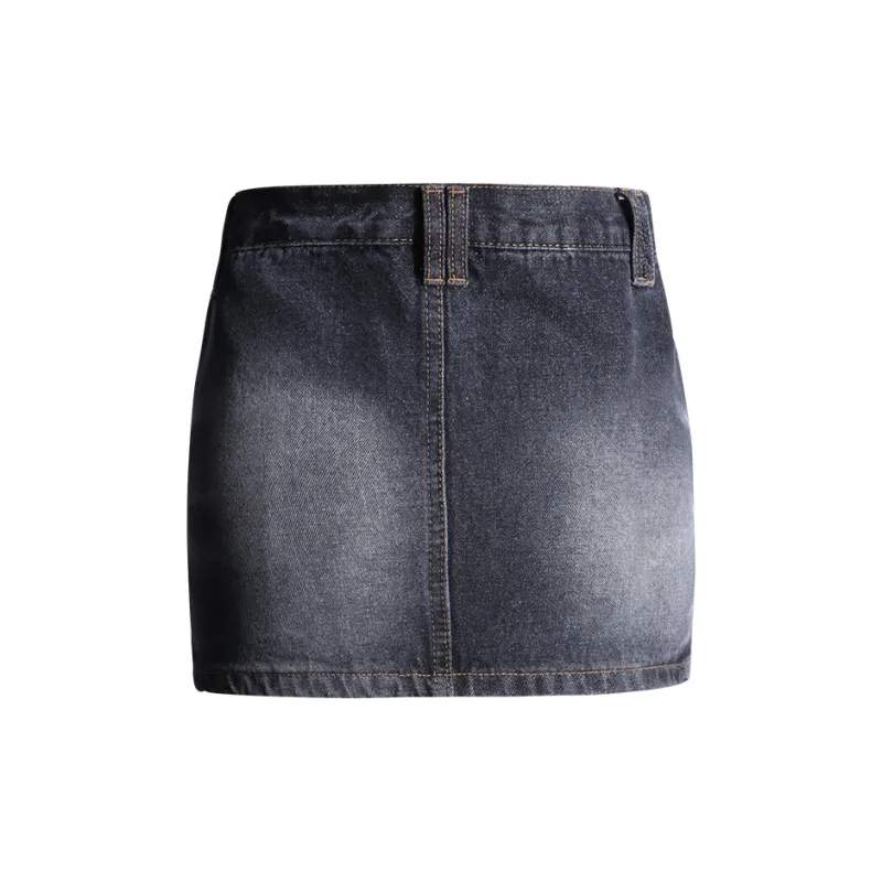 Wen Shan Denim Short Skirts Women's-3