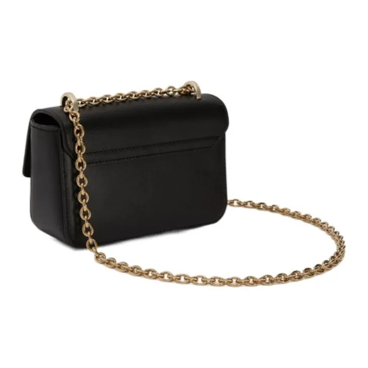 Furla Metropolis Collection Calfskin Shoulder Bag, Crossbody Bag Mini Women's Black-3