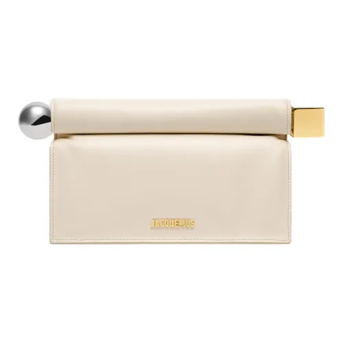 Jacquemus Cow Leather Clutch Women's Light Ivory