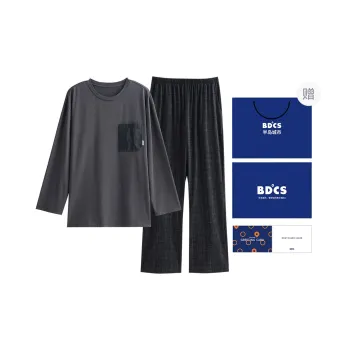 Peninsula City Pajama Set Spring And Fall Men's Starlight Gray