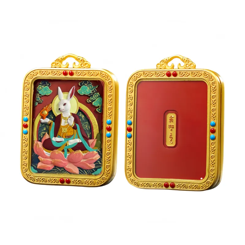 Xifeng Building Cinnabar Jade Pendants Unisex-13
