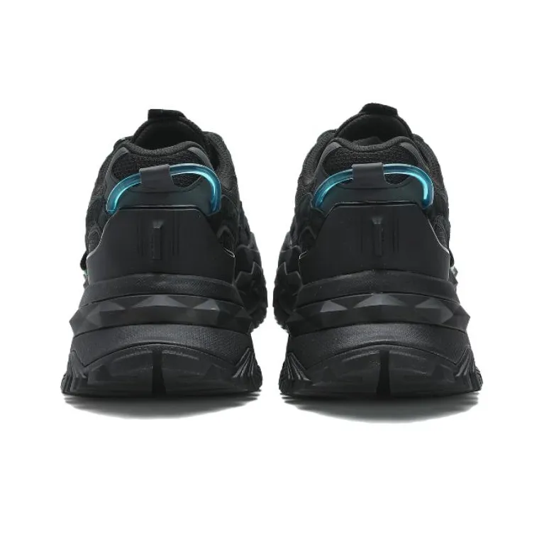 FILA FUSION BIANCO Cushioning, Abrasion Resistant, And Waterproof Low Top Chunky Sneakers Women's Black-3