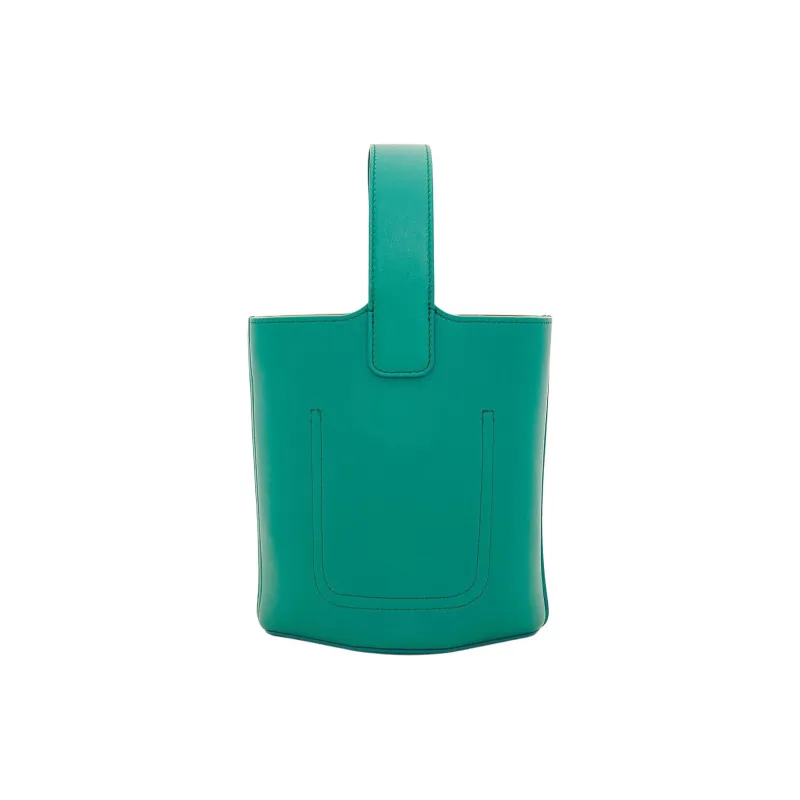 LOEWE Cow Leather Bucket Bags Shoulder Bag Crossbody Bag Handbag Mini Women's Emerald Green-2