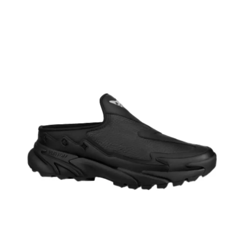 LOUIS VUITTON Runner Tatic Abrasion Resistant Wrap toe Slippers Men's Black-1
