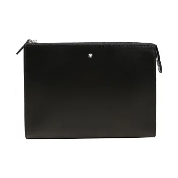 MONTBLANC Meisterstuck Leather Briefcases Clutches Men's Black