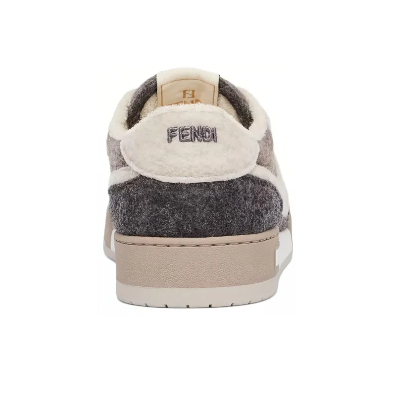 FENDI Cushioning Wear Resistant Low Top Skateboard Shoes Men's Brown-4