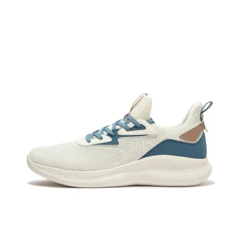 361° Slip on Anti Slip And Wear Resistant Breathable Low Top Casual Shoes Men's White Blue