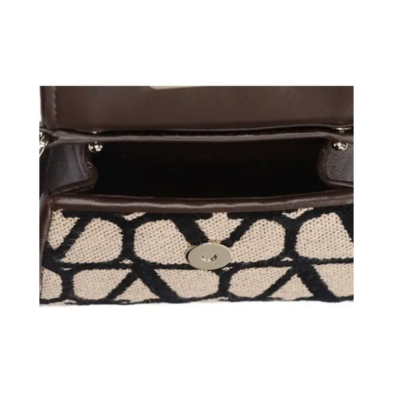 Valentino Leather Handbag Women's Beige & Multicolor-6