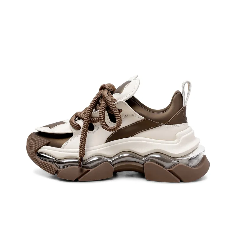Hoov Anti-Slip And Wear-Resistant Lightweight Height Increasing High-Top Chunky Sneakers Women's-5