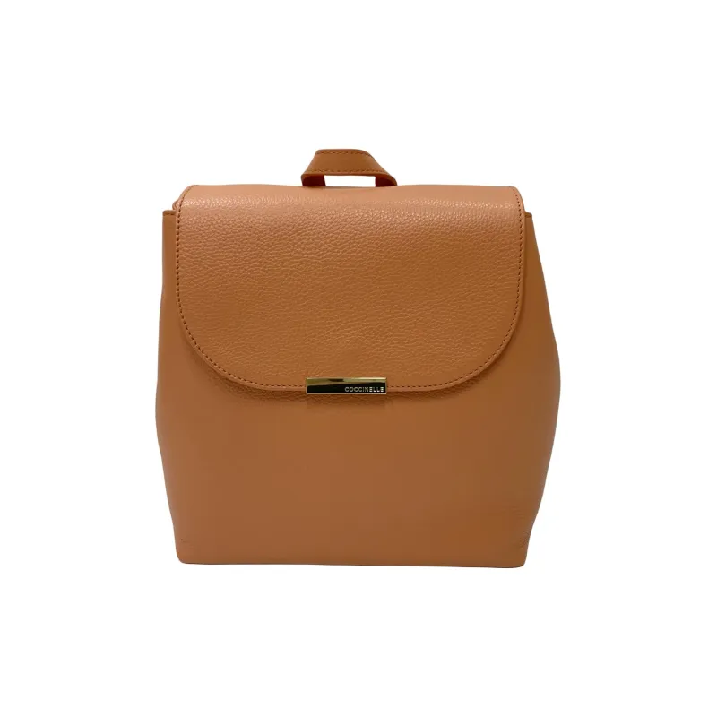 COCCINELLE Top Grain Cow Leather Leather Backpack Women's Brown-0
