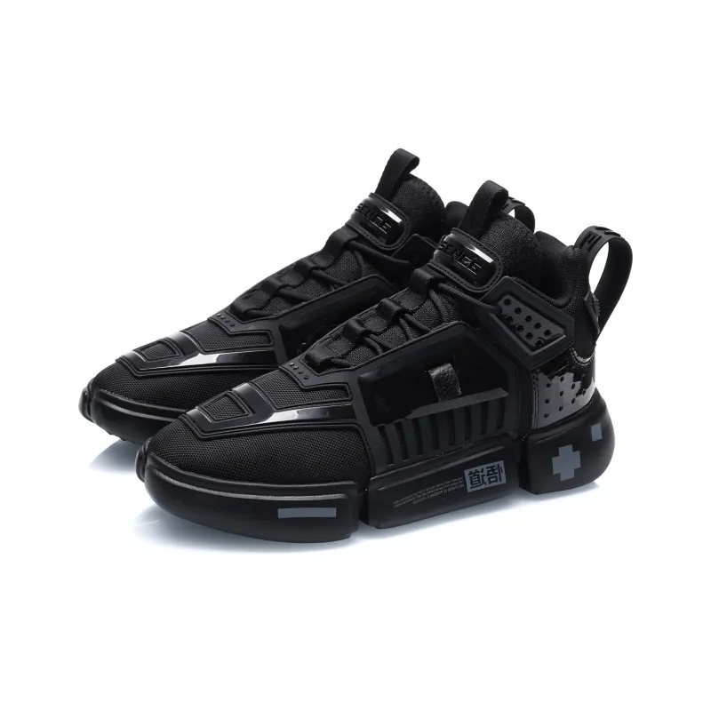 LiNing Essence Mid Top Casual Shoes Men's Black-2