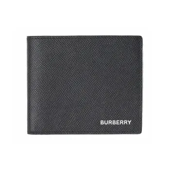 Burberry Grainy Leather International Bifold Wallet Black