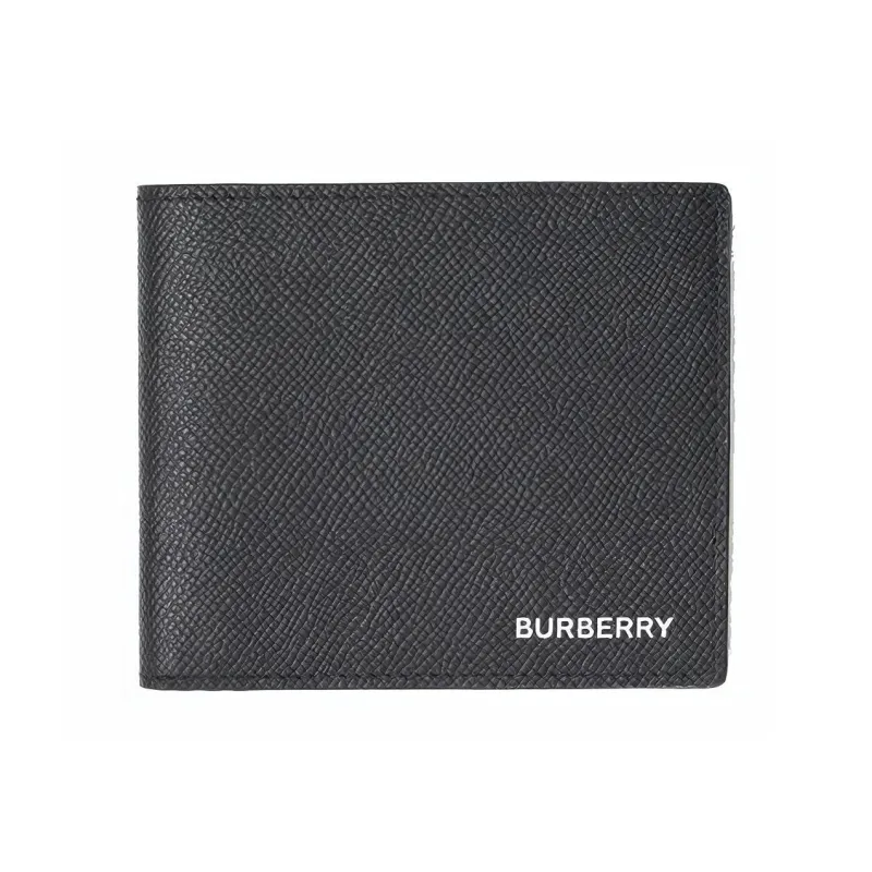 Burberry Grainy Leather International Bifold Wallet Black-0