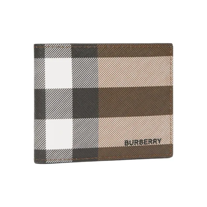Burberry Artificial Leather Card Holder Wallet Small Size Men's Brown-1