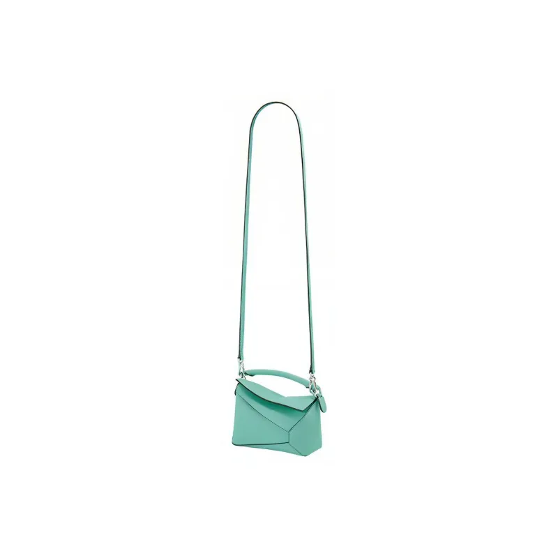 LOEWE Puzzle Goatskin Geometric Bag Puzzle Bag Handbag Shoulder Bag Crossbody Bag Mini Women's Mint Green-2