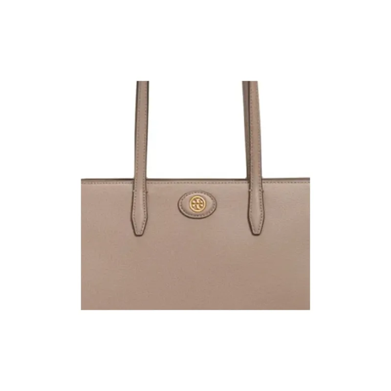 TORY BURCH Robinson Litchi Grain Leather Tote Bag Shopping Bag Handbag Shoulder Bag Women's Light Umber-3