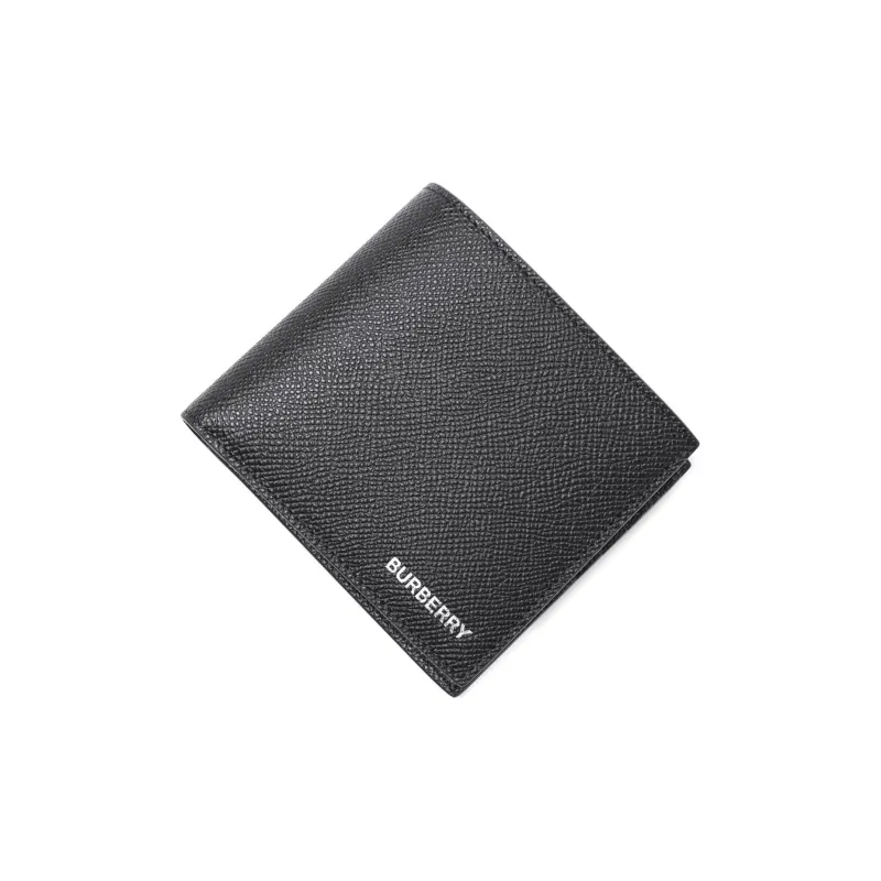 Burberry Grainy Leather International Bifold Wallet Black-3