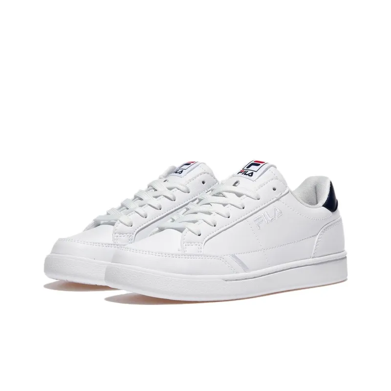 FILA Elite Coat V3 Cushioning Wear Resistant Low Top Skateboard Shoes Unisex Black White-2