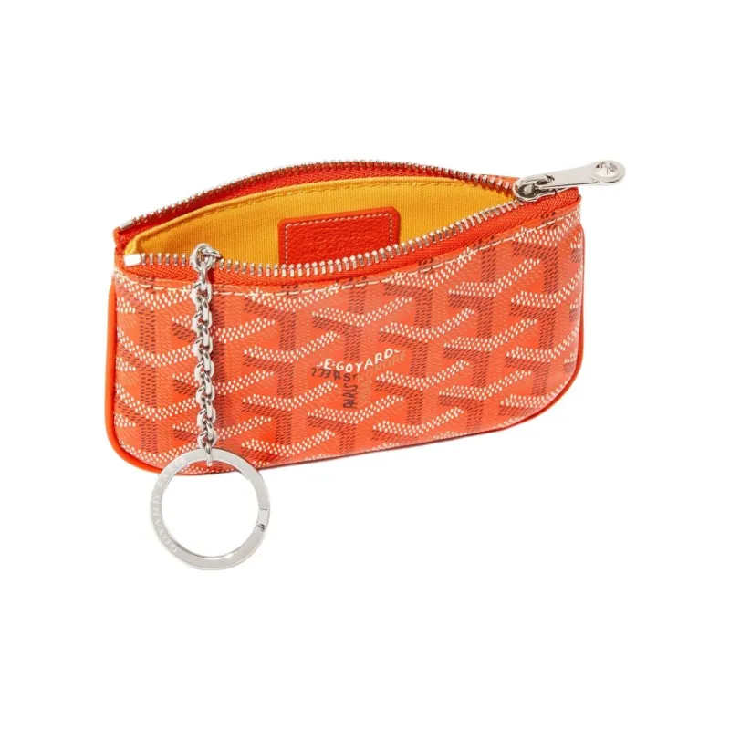 GOYARD Canvas Key Pouch Nano Unisex Orange-1