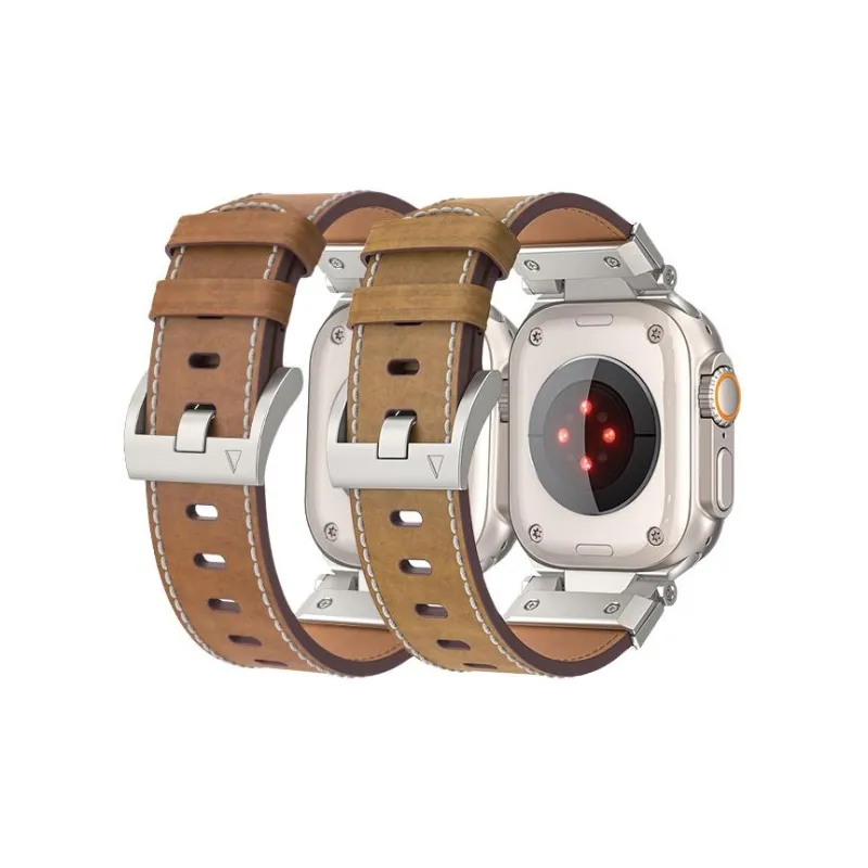 Yu Qing Apple Compatibility Watch Band Genuine Leather Material-5
