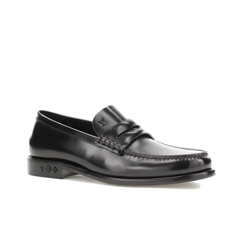 LOUIS VUITTON Loafer Casual Shoes Men's Black-1