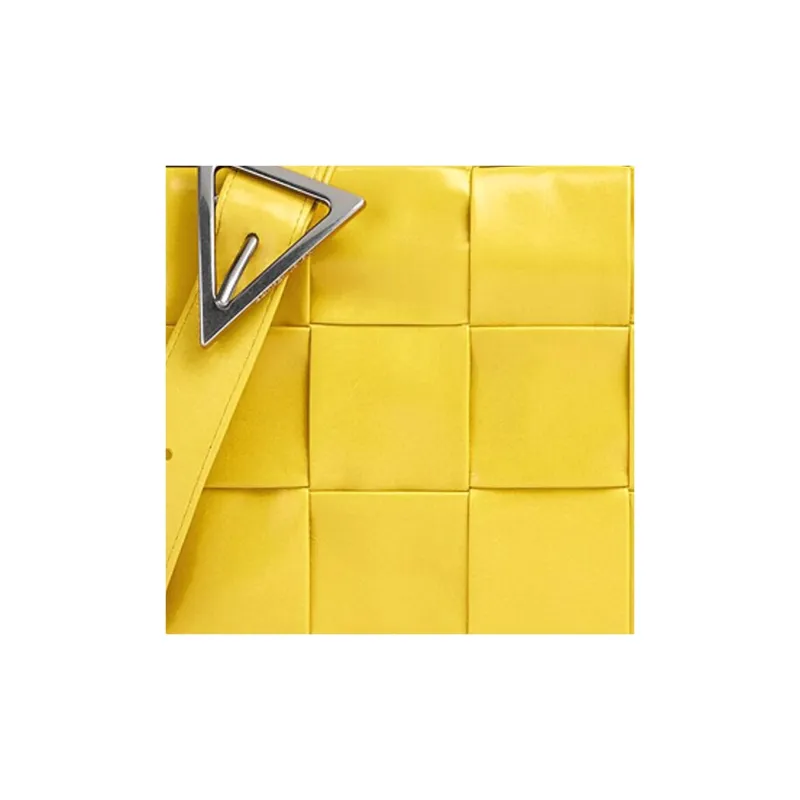 Bottega Veneta Cow Leather Tofu Bag, Shoulder Bag, Crossbody Bag, Clutch Medium Size Unisex Yellow-4