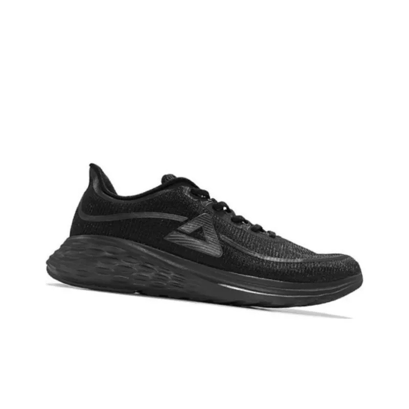 PEAK Cushioning Abrasion Resistant Breathable Low Top Running Shoes Men's Black-2