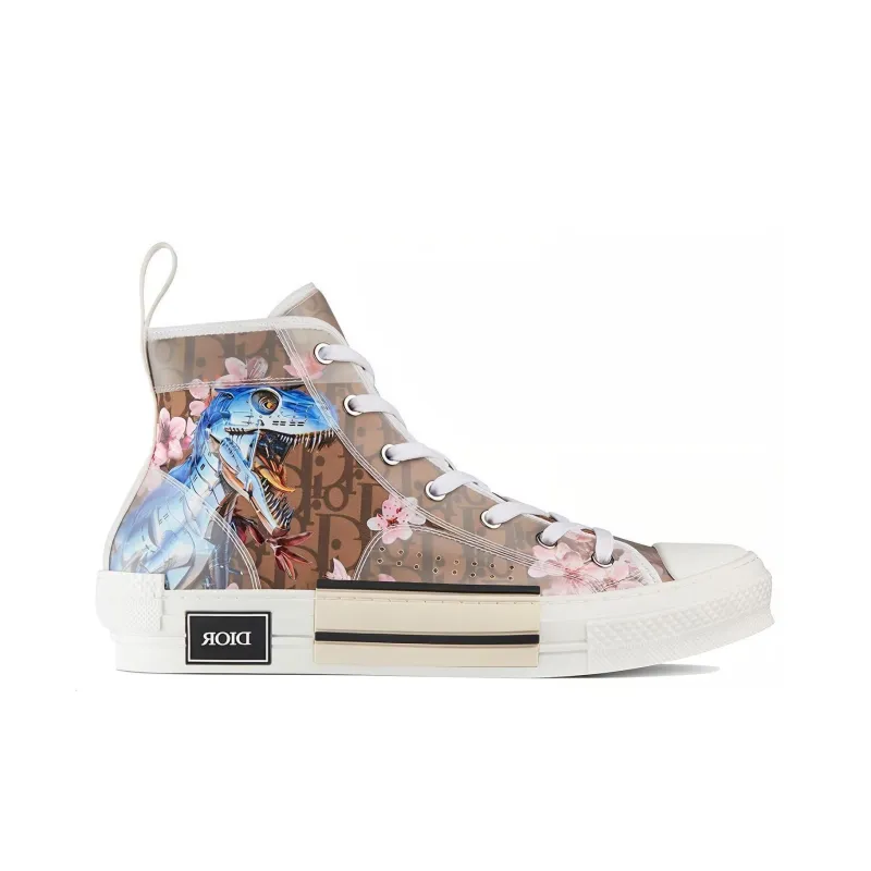 DIOR B23 High Canvas Sorayama Dinosaur Brown-1
