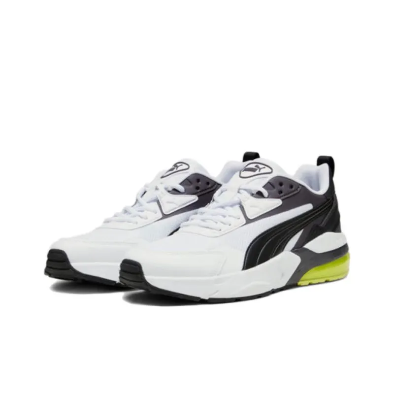 PUMA Vis2k Cushioning Wear Resistant Low Top Casual Shoes Men's White Black Green-2