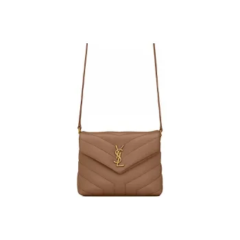 SAINT LAURENT Cow Leather Crossbody Bag Shoulder Bag Mini Women's Taupe