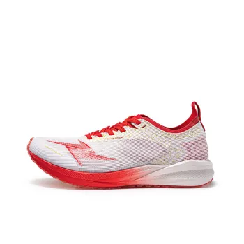 VICTORY LIGHT Slip Resistant, Breathable, And Resilient Low Top Racing Running Shoes Unisex White Red