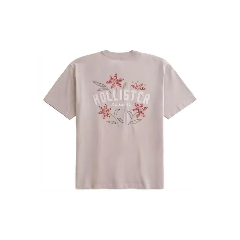 Hollister T-Shirts Men Brown Yellow-1